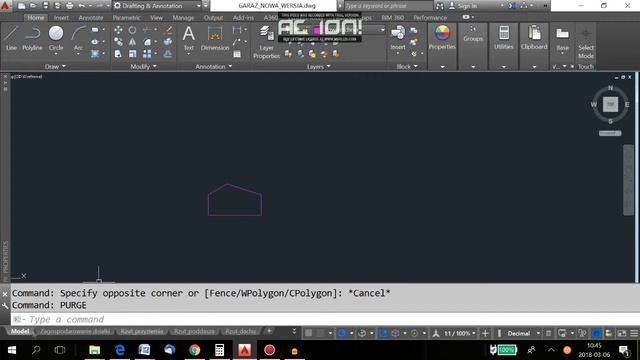 AutoCAD - KURS - Oczyszczanie rysunku - PURGE смотреть онлайн
