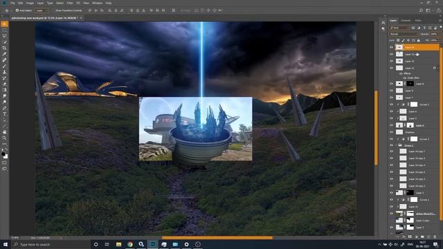 Matte Painting in Photoshop | Scifi | Creative Edixoul смотреть онлайн