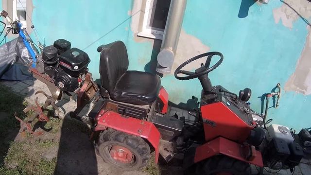 Активная почвофреза часть 1 Беларус МТЗ 132н из мотоблока Нева МБ2