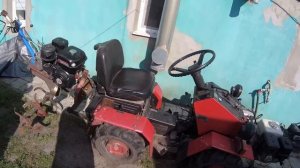 Активная почвофреза часть 1 Беларус МТЗ 132н из мотоблока Нева МБ2