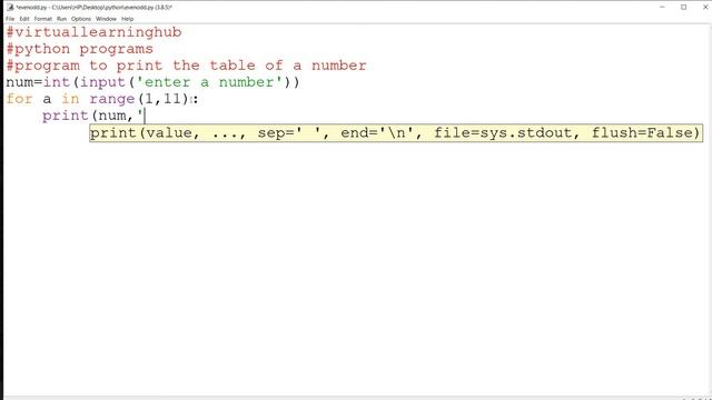 program to print the table of a number in python@vlh смотреть онлайн