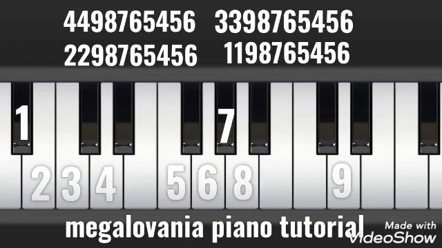 megalovania piano tutorial смотреть онлайн