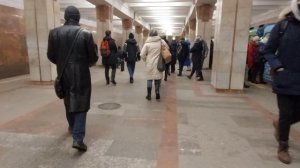 НОВОСИБИРСК 4К/ВЕЧЕРНЯЯ ПРОГУЛКА «МЕТРО ПЛОЩАДЬ ЛЕНИНА - МЕТРО ОКТЯБРЬСКАЯ» В ЧАС ПИК/ НОЯБРЬ 2021