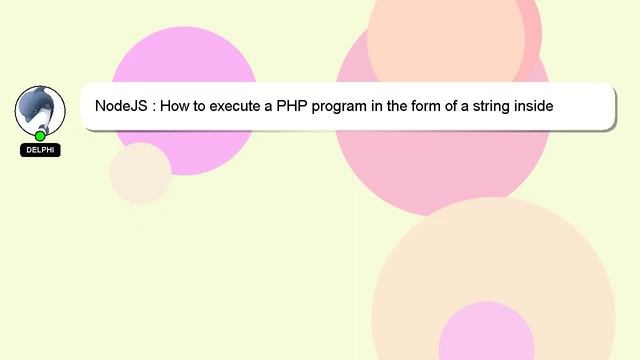 NodeJS : How to execute a PHP program in the form of a string inside node.js? смотреть онлайн