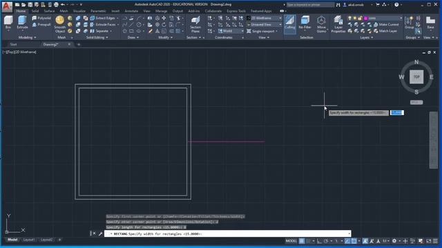 AutoCAD 2020 3D tutorial modeling a house - constructing a floor plan and house walls (in Bangla) смотреть онлайн
