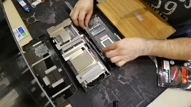 Замена термопрокладок MSI SRTIX 3080 TI смотреть онлайн