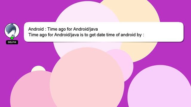 Android : Time ago for Android/java смотреть онлайн