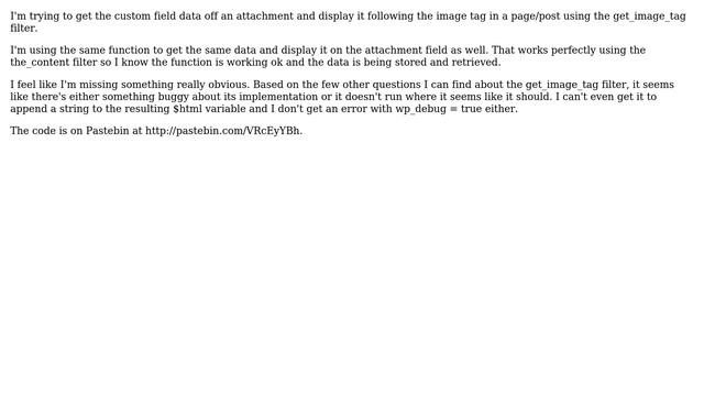 Wordpress: get_image_tag filter not working смотреть онлайн