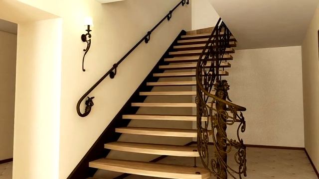 Перила 89 Деревянная лестница с металлическими перилами Днепр фото кованые перила на лестницу смотреть онлайн