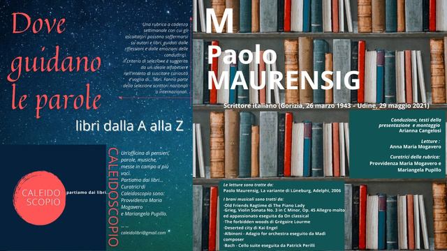 13 – DOVE GUIDANO LE PAROLE. Libri dalla A alla Z. - M-Paolo MAURENSIG смотреть онлайн