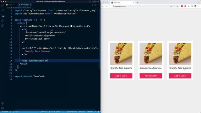 React Masterclass #66 - Pass Props to TacoCard Component смотреть онлайн