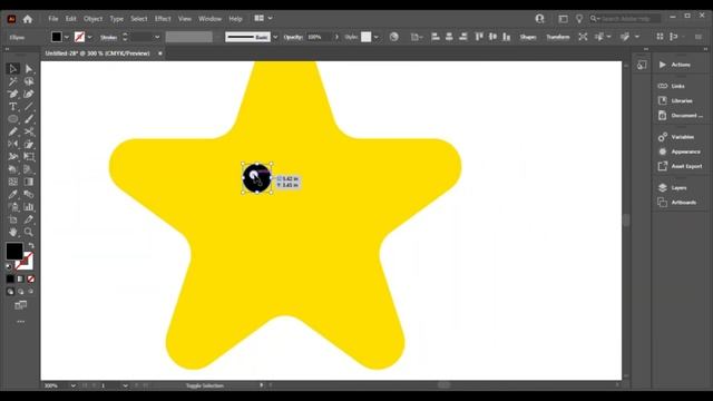 Star Shape To Star Cartoon Making At Illustrator CC