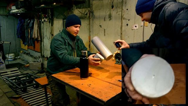 Термос из канализационной трубы . Тубус для термоса из трубы смотреть онлайн