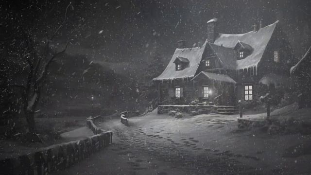 Звуки ночной метели, метели и зимнего ветра для сна?️Метель Метель Тёмный Экран❄️ смотреть онлайн