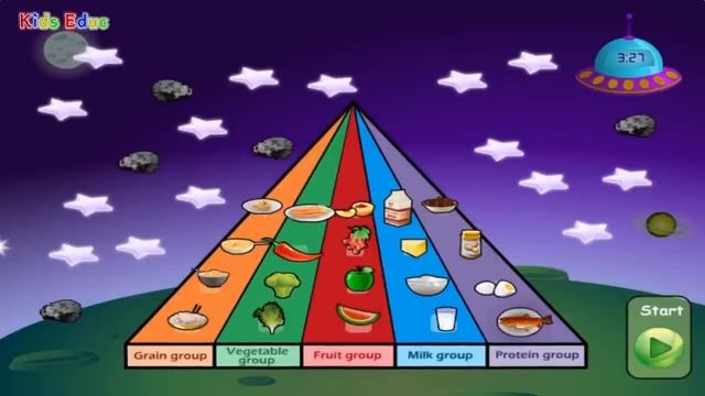 Nutrition, Food Pyramid, Healthy Eating, Educational Videos For Kids, Funny Game For Children
