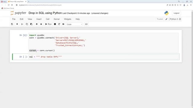 Drop in SQL using Python смотреть онлайн