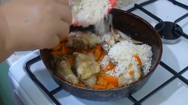 Курица с рисом на сковороде Как приготовить