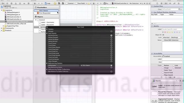 iOS Json Login: 4. Set Actions for Background Click and text field Return events смотреть онлайн
