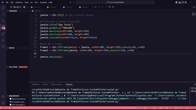 Aprenda a criar frame e a posiconalas no CustomTkinter - Aula05 || #python #tkinter смотреть онлайн
