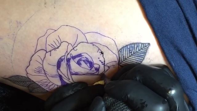 TATTOO TIME LAPSE / BLACK N GREY / ROSE / CHRISSY LEE