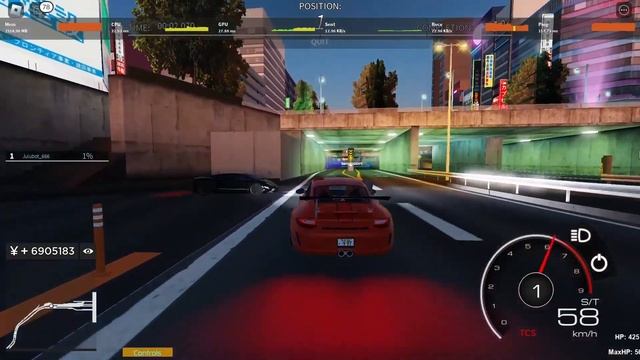 NISMO R35 GTR vs PORSCHE GT3 RS in Midnight Racing Tokyo смотреть онлайн