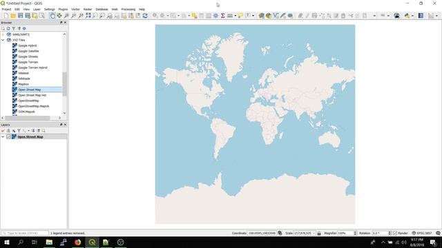 QGIS 3.2: XYZ Tiles смотреть онлайн