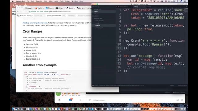 Telegram-боты на Javascript смотреть онлайн