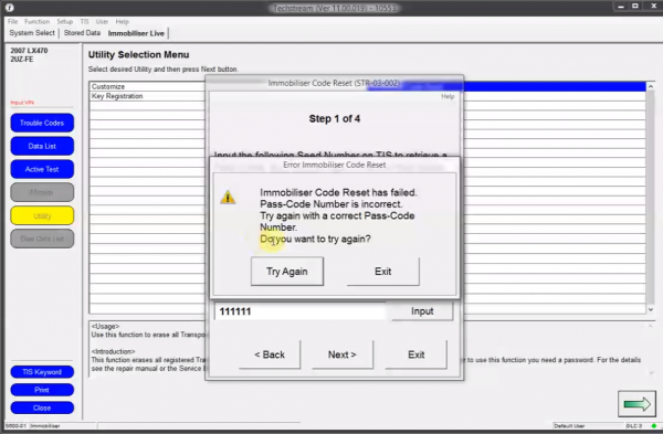 Toyota Techstream NoSmart Key ImmoReset with the help calculator! Работа в программе Тойота Течстрим