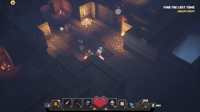 Minecraft Dungeons Gameplay : The Creepy Crypt смотреть онлайн