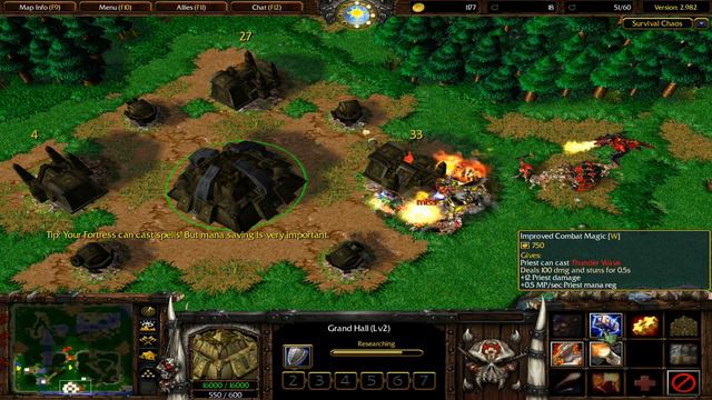 Warcraft III: TFT - (CUSTOM) 467 - Survival Chaos - Dwarf a Black Granite смотреть онлайн