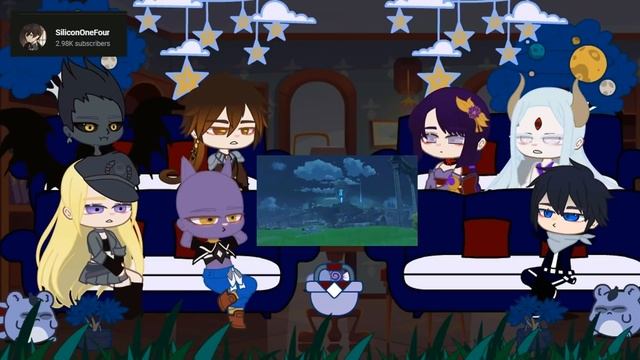 Anime / Game Characters react to Each Other 【Anime Gods】|| Venti || смотреть онлайн