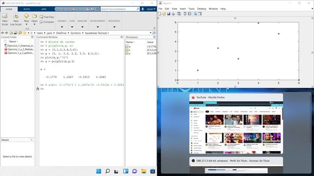Tutorial de MATLAB | Variables y Funciones (V) [Ajuste de Curvas - POLYFIT] #11 смотреть онлайн