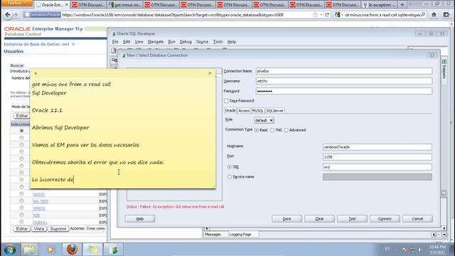 Got minus one from a read call . Sql Developer смотреть онлайн