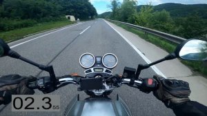 YAMAHA YBR 250 acceleration 0-100 km/h (4K)