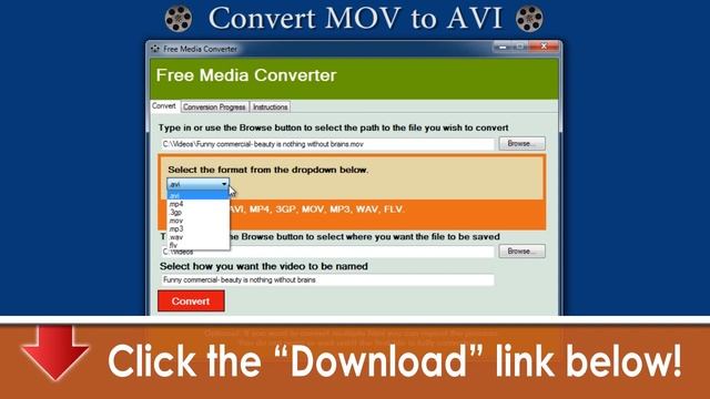 Convert MOV to AVI & All Formats -- Free Download смотреть онлайн
