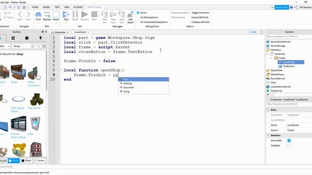 Roblox Studio Tutorial: Click to Open Shop смотреть онлайн