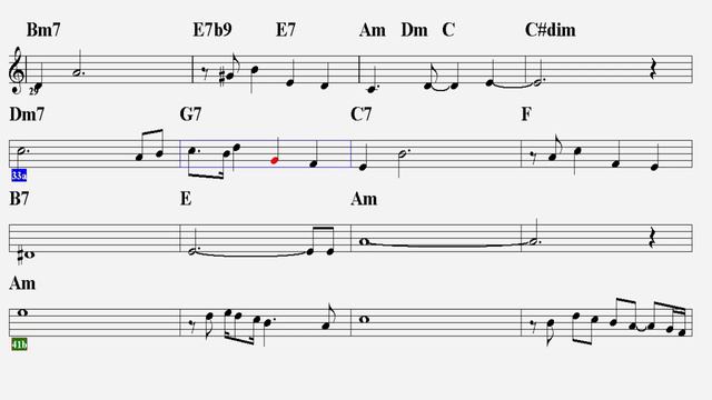 OBLİVİON--Am--(Play Along)--:Flute,Guitar,Keyboard,Violin,Oboe,Melodica,Recorder. смотреть онлайн