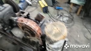 Еxclusive.Необычный дровокол на шкивах и  двух угловых редукторах