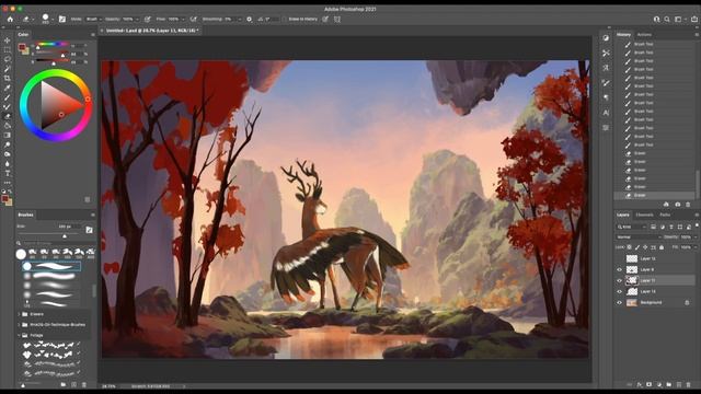Waterfalls | SPEEDPAINT | Photoshop CC смотреть онлайн