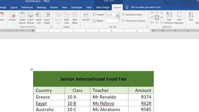 Changing Column Width and Row Height in Word | How to resize Cell Width and Height | Word 2019 смотреть онлайн
