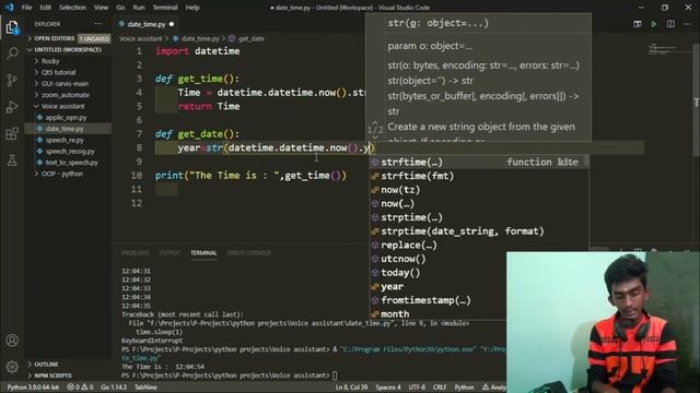 Day #4 Date and Time wish in python | Voice Assistant Using Python In Tamil | Assistant like Jarvis смотреть онлайн