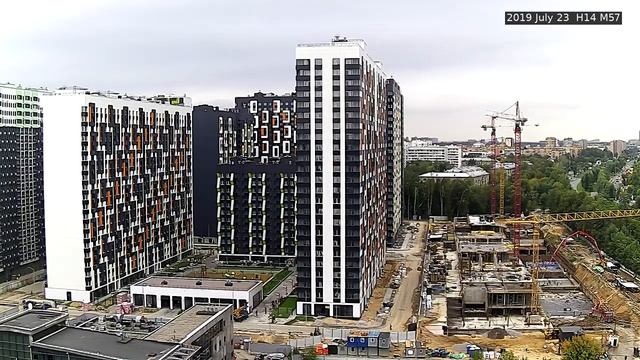 Стройка ЖК Летний сад (1 камера) 23 июля 2019 г смотреть онлайн