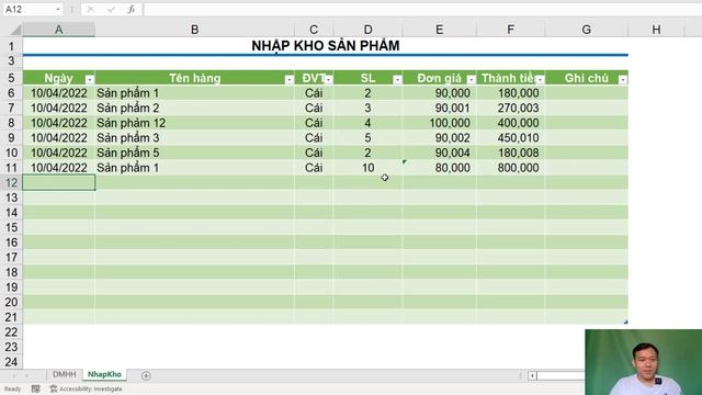 Hướng dẫn: Tạo File Excel Nhập Xuất Tồn sử dụng TABLE EXCEL rất dễ làm | Tin Học Đông Phương смотреть онлайн