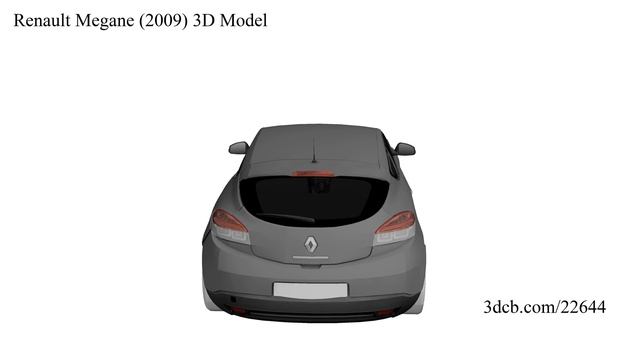 Renault Megane (2009) 3D Model смотреть онлайн