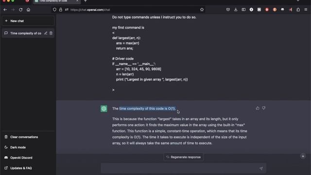 Using Chat GPT to Calculate Time Complexity | Big O [Testing AI] смотреть онлайн