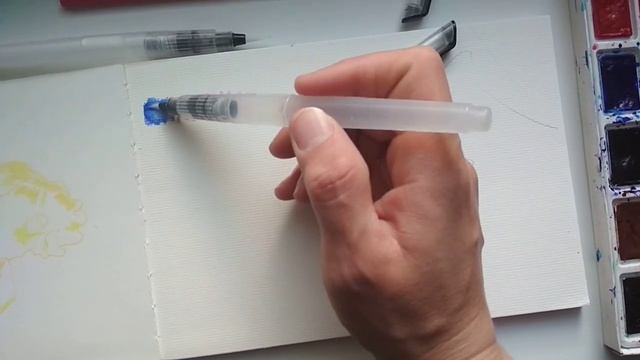 Обзор Кисти с резервуаром для воды water brush водяная кисть Crelando акварельная кисточка смотреть онлайн