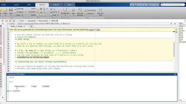 MATLAB Video 4: Basic Strings, Concatenating Strings, and Char Function смотреть онлайн