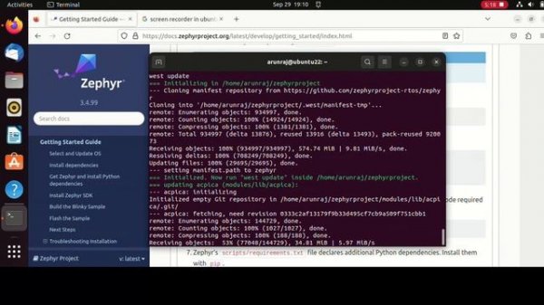 Install Zephyr and Zephyr sdk in Ubuntu 22.04
