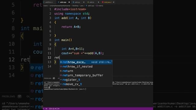 How to add 2 numbers in c ,c++ ,java ,python and javascript смотреть онлайн