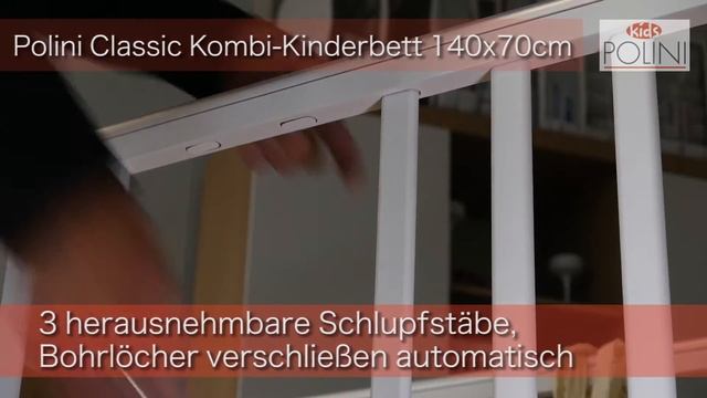 Кроватка-трансформер детская Polini Classic 140х70 см смотреть онлайн